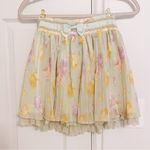 Liz Lisa  Japanese Kawaii Pastel Green Floral Pleated Lace Bow Mini Skirt Photo 2