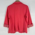 Skies Are Blue  Blazer Jacket Womens M Heather Coral Pink Notch Lapel Open Front Photo 1