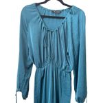ZARA  Satin‎ Boho Style Jumpsuit Teal XS Photo 3