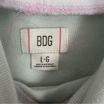 BDG  Urban Outfitters Women’s Sz L Lightweight Turtleneck Baby Blue Pink Trim NWT Photo 6