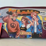 Nicole Lee Nikky By Large Oval Makeup Pouch Cosmetic Bag Pop Generation Gray Photo 0