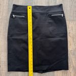Ralph Lauren Lauren Black Pencil Skirt Size 4 Knee Length Career Zipper Detail Photo 4