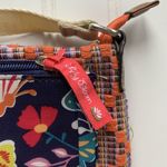 Lily bloom Cross Body Shoulder Bag Purse Handbag Navy Blue Floral Butterflies Photo 4