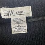 Vintage SML Sport Silk Angora Sweater Size Large Embellished Beaded 80s Black Photo 4