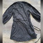 A New Day  Women's 3/4 Sleeve Mini Button Shirt Dress Lightweight Black XS Photo 1