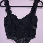 Quiet Storm Corset Top Women Size M Black Lace Y2K Romantic WhimsiGoth Size M Photo 0
