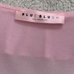 VICI Blue Blush | Pink Tie Front Ruffle Top Photo 3