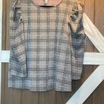 Cato Black and White Boxy Blouse Photo 1