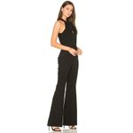 Line and Dot Freya Jumpsuit Halter Tie Wide Flare Leg Black Sleeveless Women's L Photo 10