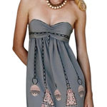 Anthropologie  Corey Lynn Calter Vintage Strapless Silk Dress Size 10 Photo 0