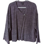 Eileen Fisher Textured Linen Blend Oversized Jacket Lightweight One Button, L Photo 0