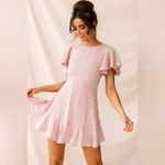 Selfie Leslie  Isabelle Angel Sleeve Empire Dress In Blush Photo 4