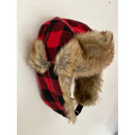 Old Navy  Buffalo Plaid Faux-Fur Trapper Hat L-XL Cozy Wintercore Ski Lodge Photo 2