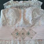 Women’s Pink Tea Length Mother of the Bride Groom Corset Back Dress Size 10 NWOT Photo 13