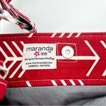 MARANDA LEE Red‎ White Printed Tote Bag Diaper Bag Carry All Canvas Over Sized Red Photo 1