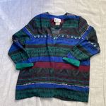 Leslie Belle tropical 80s retro blazer. Blue Size 10P Photo 8