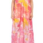America & Beyond Pink Totally Tie Dyed Maxi Cover Up Sz M NWT Size M Photo 0