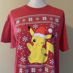 Pokémon Pokemon Pikachu Christmas Graphic Crew Neck Tee Photo 1