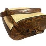 Snakeskin Mini Bucket Bag w/drawstring top! Brown Photo 4