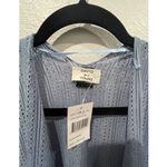 David & Young  Blue Crochet Cardigan Photo 4