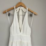 Abercrombie & Fitch  White Plunge Halter Maxi Dress Size XXS Photo 4