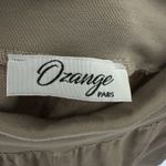 Ozange Linen Pants Women’s Lg Pullon Capri Wide Leg Coastal Beach Neutral Tan Photo 1