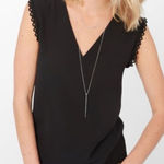 Stella & Dot  Rae Sleeveless V-Neck Top Black Size Small Photo 0