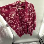 BumbleBella by Jill Martin 1X Pink Sherpa Floral Cozy Cardigan Robe Wrap QVC Photo 3