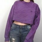 Vintage USA Olympics Purple Bleach Dye Sweatshirt Purple Size L Photo 0