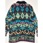 Vintage Jennifer & Grace Southwestern Aztec Woven Cotton Jacket Size Medium Blue Photo 12