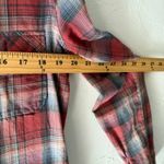 Current/Elliott  Red Plaid Flannel Shirt Women Small 100% Cotton‎ Western Grunge Photo 6