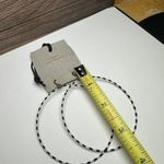 Urban Outfitters  White & Black Bead Beaded Hoop Dangle Drop Pierced Earrings Photo 7