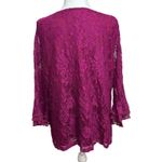Elle All Over Floral Lace Top Women’s XXL Berry Lined Coquette Feminine Dressy Photo 3