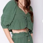 Sunoco Suncoo Lover Green Crop Top Shorts Set  Photo 0