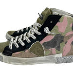 Philippe Model PRSX High Sneaker in Camouflage Military Fuschia Green Size 6 Photo 0