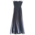 SUMMER AWAY Gaia Smocked Midi Dress Black Small Photo 2