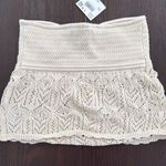 American Eagle  Outfitters Cream Lace strapless top Photo 2
