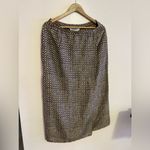 Melrose and Market Melrose Floral Collectible Maxi Skirt 100% Silk stamp Two Buttons Vintage brown Photo 15