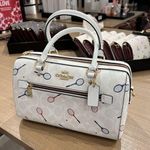 Coach  Rowan Satchel In Signature Canvas With Racquet Print C8285 Photo 0