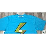 Plgue Turquoise Blue Sequin Lightening Bolt T Photo 3
