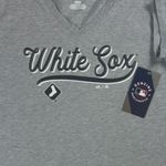 Majestic MLB Chicago White Sox Women's V-Neck Short Sleeve T-Shirt in Grey, Medium Photo 2