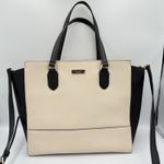 Kate Spade  Laurel Way Hadlee Crossbody Satchel Bag Purse Beige Black Leather‎ Photo 0