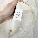 Rachel Parcell [] White Lace Button Down Shirt Satin Cuffs Coquette NWT Size XS Photo 12