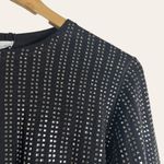 ZARA Black Knit Shiny Gem Embellished Long Sleeve Crop Top Size S Photo 7