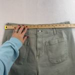 LC Lauren Conrad  Plus 14W Super High Rise Wildflower Wide Leg Cropped Green Photo 10