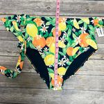 Old Navy Blue Yellow White High Waisted Side Tie Lemons Oranges Bikini Bottom Photo 6