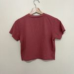 Brandy Melville  Embroidered‎ Butterfly Cropped T-Shirt Baby Tee Muave Pink Photo 1