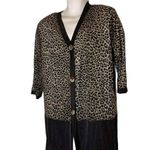 Dress & Blazer 10 Medium 80s Nina Piccalino 10 cheetah‎ black set stretchy ARJ Photo 2