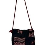 Tamiko Fujio Handmade Handcrafted Hawaiian Tribal Hook Loop Crossbody Bag Black Photo 0