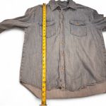 Good American  Weighless Easy Denim Button Up Shirt Size 3 Distressed Light Wash Photo 6